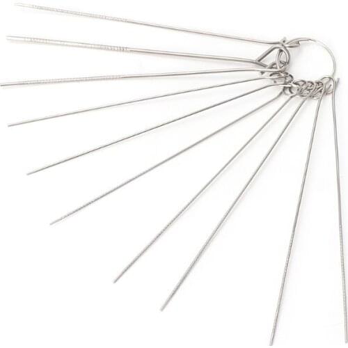 10pcs/set 0.6mm-1.3mm Guitar Nut Needle Files Nozzle Jet Gas Welding Tip Cleaner Jy16 20 Dropship