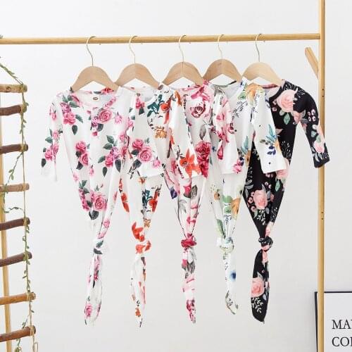 Fall Winter 2pcs Newborn Baby Girls 0-12 Month Lounge Set Soft Sleepwear Kids Clothes Nightcloth Pajamas Floral Long Sleeve