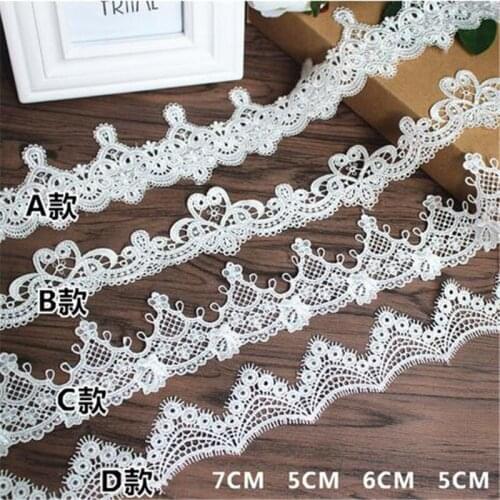 3meters Ivory High Quality Polyester lace accessories bridal headdress crown necklace hair ribbon lace trim wedding accessories