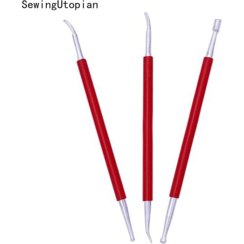 3PCS Stainless Steel Leathercraft DIY Clay Sculpting Tools Ball Stylus Polymer Clay Pottery Ceramics Sculpting Handmade Tool