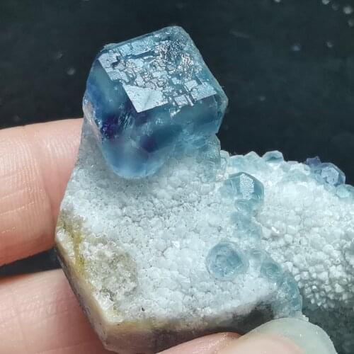 48.9g natural blue-green fluorite mineral ring vein healing teaching specimen stone decoration collection ornaments