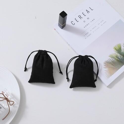50pcs/lot Velvet Drawstring Pouches Jewelry Packaging Bag Woman Earrings Storage Sack For Wedding Party Home Travel Organizer