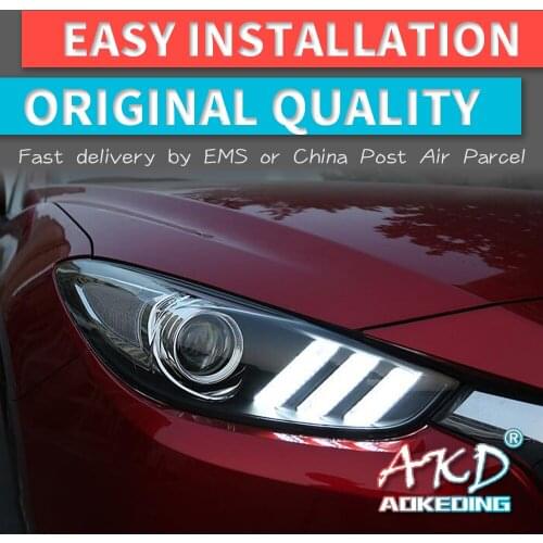 AKD Car Styling Headlights for Mazda 3 Axela 2017-2019 LED Headlight DRL Head Lamp Led Projector Automotive Accessories