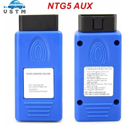 Best Price For COMAND ONLINE NTG5 OBD AUX IN & VIM ACTIVATOR For Mercedes work for C/GLC/S/V CLASS W205 X253 W222 W447 NTG 5 AUX