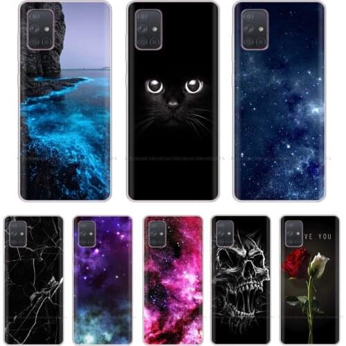 For Samsung Galaxy A51 A71 Case Luxury Soft TPU Silicone Back Cover for Samsung Galaxy A71 A51 Phone Cases Cover Hoesje Housing