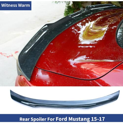 For Ford Mustang Car Spoiler 2015 2016 2017 Mustang Tail Wing Decoration High Quality FRP Carbon Fiber Rear Trunk Spoiler