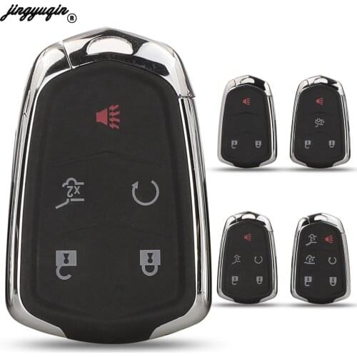 Jingyuqin Remote Car Key Case Shell 3/4/5/6 B For Cadillac Escalade ESV 2015 2016 2017 2018 2019 Smart Key