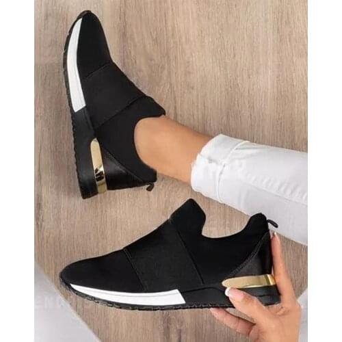 Vulcanize Shoes Sneakers Women Shoes Ladies Slip-On Knit Solid Color Sneakers for Female Sport Mesh Casual Shoes for Women490