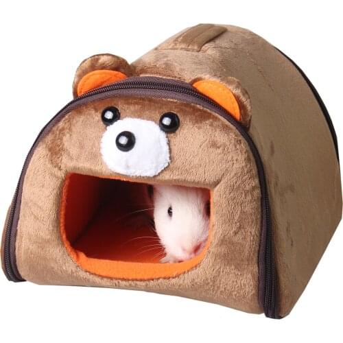 Pet Bed Short Plush Small Animal House 5 Style Guinea Pigs Hamsters Squirrel Hedgehogs Rabbits Dutch Bed Warm House Small Animal