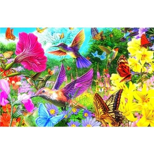 LI LOYE Diy Diamond Painting Cross Stitch Full Rhinestones Mosaic 5D Diamond Embroidery Flowers butterfly Decor Painting FZ691