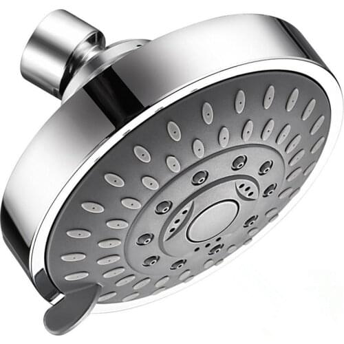 4 Inch 5 Setting Adjustable High Pressure Powerful Shower Head Top Spray Bath Rainfall Round Spray Shower Head for Bathroom
