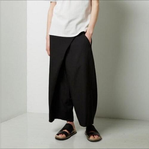 2018 Mens clothing Bigbang Hair Stylist fashion draping casual Harem pants Wide Leg Pants plus size singer costumes 27-44