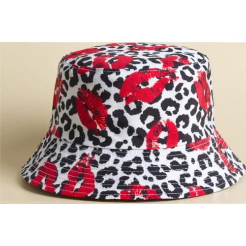 Cotton Leopard Print Bucket Hat Fisherman Hat Outdoor Travel Hat Sun Cap Hats for Men and Women 385