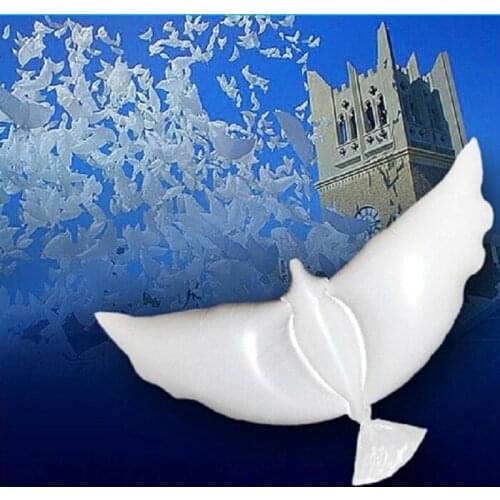 Size 100cm = 39 inch white angel dove Balloons helium hydrogen for Birthday Wedding Party decor