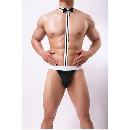 Sexy lingerie bodysuit hot sexy underwear teddies Bow tie intimate porno costumes cosplay fun Uniform temptation sleepwear