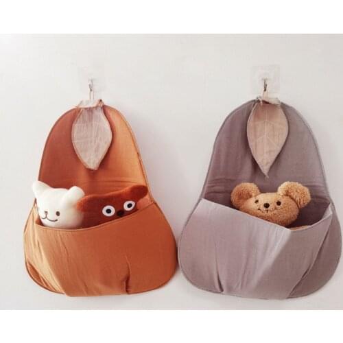 INS Nordic Big Pear Storage Bag Kids Toys Wall Hanging Pocket Nursery Baby Room Decoration Sundries Organizer Wardrobe Hang Bags