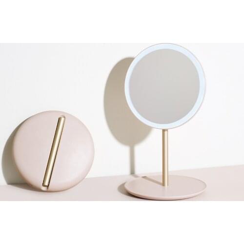 Led Folding Travel Makeup Mirror Business Travel Portable Charging Boarding Fill Light Makeup Mirror Hand Hold Mirror