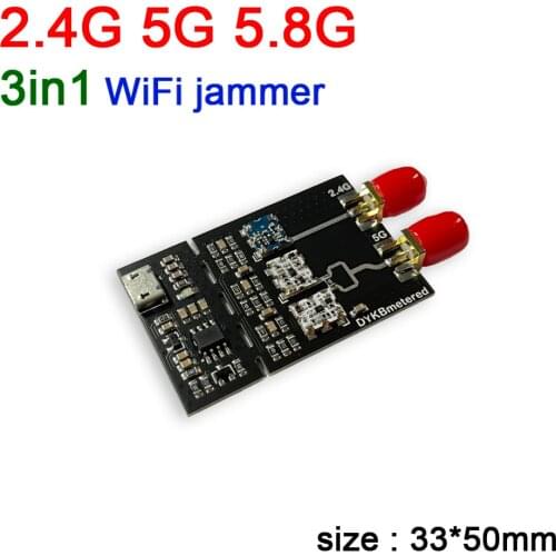 2.4G 5G 5.8G 3in1 WiFi jammer Shielder 2.4Ghz 5.2G 5.8Ghz WIFI signal Network blocker 2.4G Bluetooth RF amplifie antenna