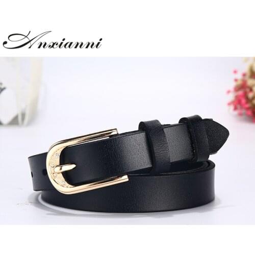 Anxianni womens Brand belt pin buckle designer luxury shoulder strap new casual business belt Width 2.8 cm