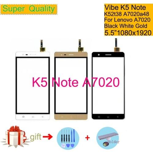 5.5" For Lenovo Vibe K5 Note K52T38 A7020 Touch Screen Digitizer Touch Panel Sensor Front Outer Glass Lens Touchscreen K5Note