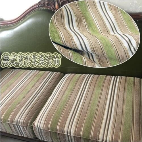 5m/lot Luxury European Chenille Sofa Fabric Stripe Jacquard Bedding Cover Cafe Decoration Background Crafts Sewing Accessories