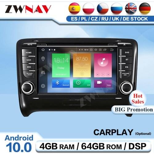Carplay 2 Din Android Multimedia For Audi TT 2006 2007 2008 2009 2010 2011 2012 Radio Receiver Audio Stereo Player GPS Head Unit