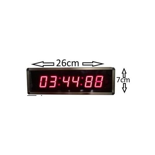 Digital Led Clock(with second), Case Size: 7cm x 26cm, Display Height: 38mm
