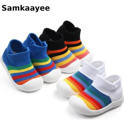 0-4y Kids Shoes Children Baby Sneaker Spring Autumn Toddler Casual Flat First Walker Shoes Boys Girls Rainbow Sport Footwear Y28