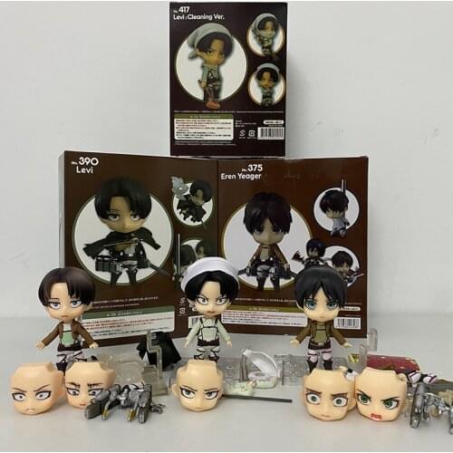 Attack on Titan Levi Figure Anime Eren Jaeger Levi Ackerman Figure Model Toy Gift for Christmas