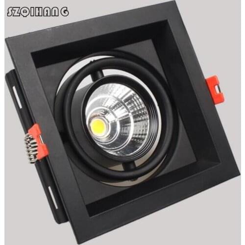 Hot sale black/white-square Dimmable Led COB Ceiling hight light led downlight 10w 20w 30w rotating surface mounted Indoor Light