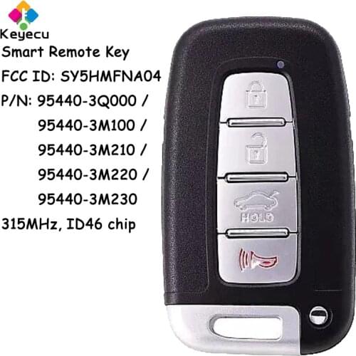 KEYECU Smart Remote Key With 4 Buttons 315MHz ID46 Chip - FOB for Kia Borrego Forte Optima Rio Sorento Soul Sportage, SY5HMFNA04