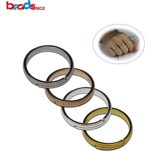 Beadsnice real sterling unique silver finger rings for women daily wear adjustable fashionable rings jewelry findings ID32270