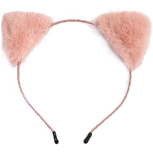 Sweet Cat Ears Head Bands Fashion Hair Bezel Balls Plush Hairband Headband Baby birthday party Hair Hoop Hair Accessories
