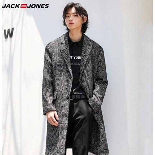 Jack Jones Mens Winter Mid Length Woolen Coat 219427507