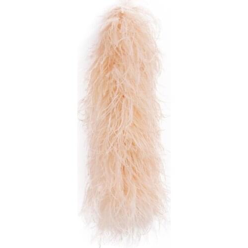 Soft Natural Ostrich Feathers Boas on Ribbon Dyed High Quality Fluffy Wedding Scarf Carnival Shawl Clothes Decor for Crafts 50CM