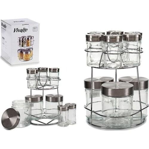 Spice Rack Metal (17 x 24,5 x 17 cm) (9 Pieces) With support