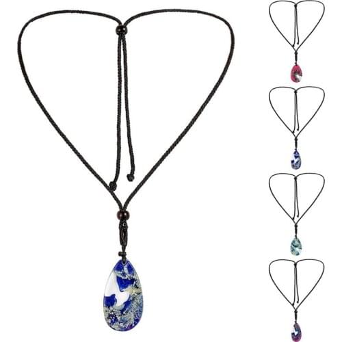 Waterdrop Pendants Necklaces For Women Choker Pendant Necklace Adjustable Rope Choker Necklace Charm Necklace Jewelry Gift