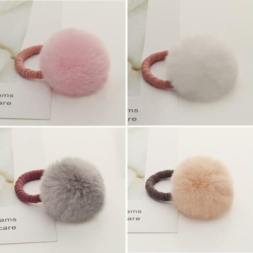 10 Colors Cute Soft Hairballs Hair Ties Hairy Balls Rubber Bands Elastic Hair Rings Fashion Hair Accessories for Girls Children