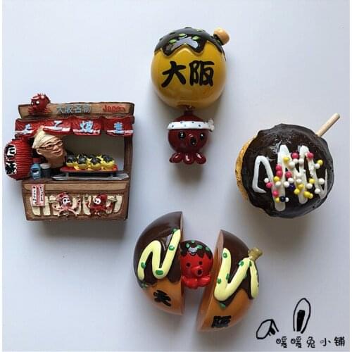 Japan Tourism Osaka Takoyaki Takoyaki Maruko Resin Fridge Magnet
