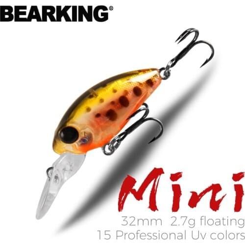 BEARKING Fishing Lures 3.2cm 2.7g mini crank for pike and bass Wobblers Crankbait For Fishing Tackle Artificial