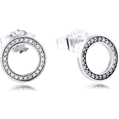 Forever Stud Earrings 100% 925 Sterling Silver Jewelry For Women Wholesales Free Shipping