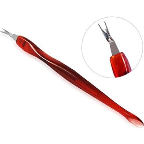 Stainless Steel Pusher Nail Art Fork Manicure Tool for Trim Dead Skin Fork Nipper Pusher Trimmer Cuticle Remover Professional