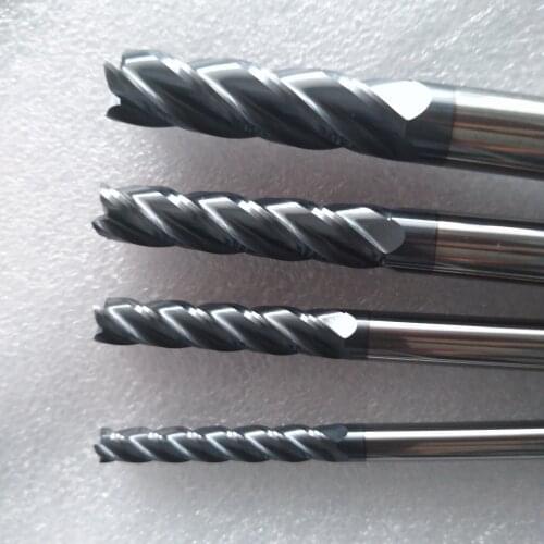 6mm 8mm 10mm 12mm D6*12*45*150mm 4 Flutes HRC45 Tungsten Square End Mills Spiral Bits Carbide CNC Flat Endmill Router Bits