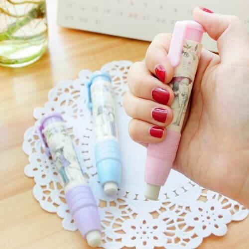 1pcs Sweet Illustration Type Big Cute Erasers Writing Drawing Eraser Material Escolar Borracha Rubber 107mm School Supplies Kids