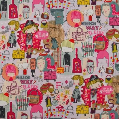 1 yard Polyester/PVC coated Waterproof Fabric for bag, handmaking, girl and bag (width=140cm)