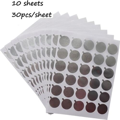 Wholesale 10sheets Eyelash Glue Holder foil Pallet Glue Patches For Eyelash Extension Disposable glue paper pad Eye Sticker