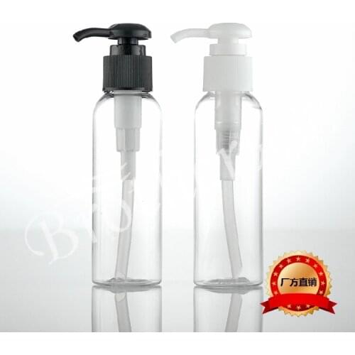 100ml Transparent PET Round Head Pump Shampoo Plastic Empty Bottle 10PCS/LOT
