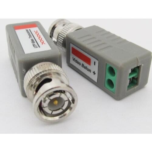 2pcs (1pair) Video Balun Transceiver BNC Male UTP CAT5 Adapter for Camera CCTV