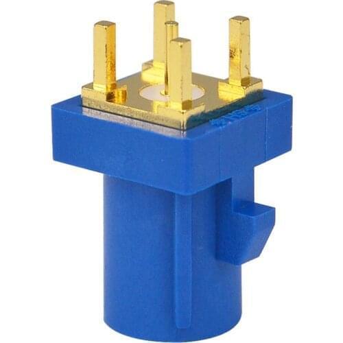 2 PCS Car Antenna Fakra C Blue/5005 Male Plug PCB Mount Goldplated Straight Connecntor for GPS Telematics or Navigation