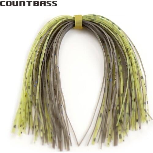 20 Bundles Silicone Thin Rubber Skirts-Fine Cut Fishing Accessories for Jigheads Spinnerbait Buzzbais Fishing LureTackle Craft
